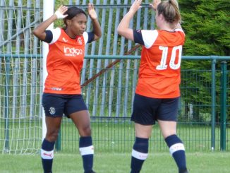 Luton Town's three-goal Dionne Manning.