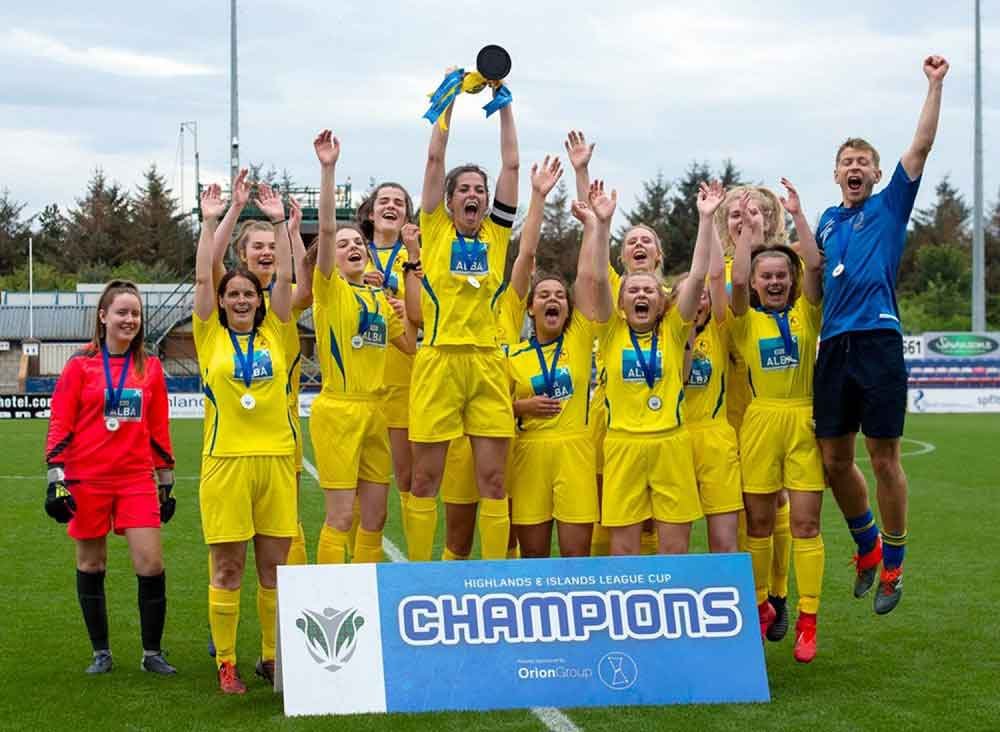 Lewis & Harris withe the Highlands & Islands League Cup