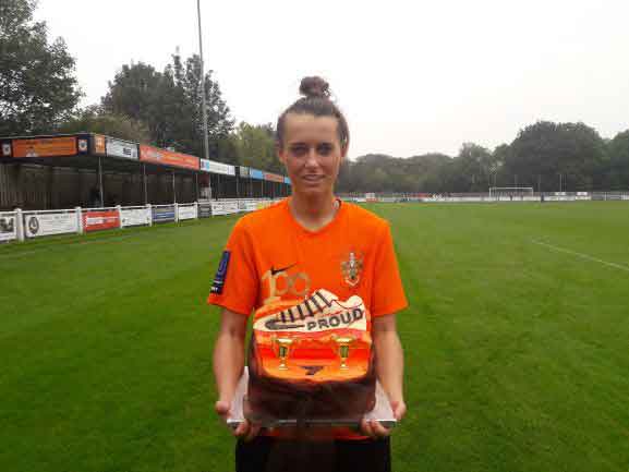 Charlotte Proud made her 100th appearance for Brighouse