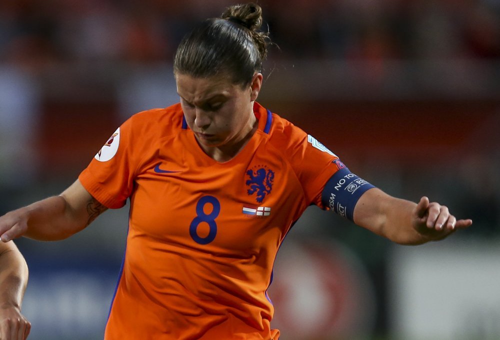 Netherlands' two-goal Sherida Spitse