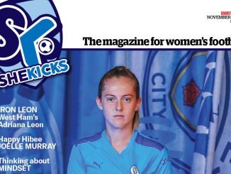 She Kicks Womens Football magazine Issue #57 (Nov 2019) cropped image featuring Keira Walsh
