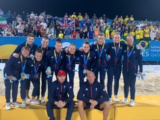 Team GB with their Beach World Games silver medals