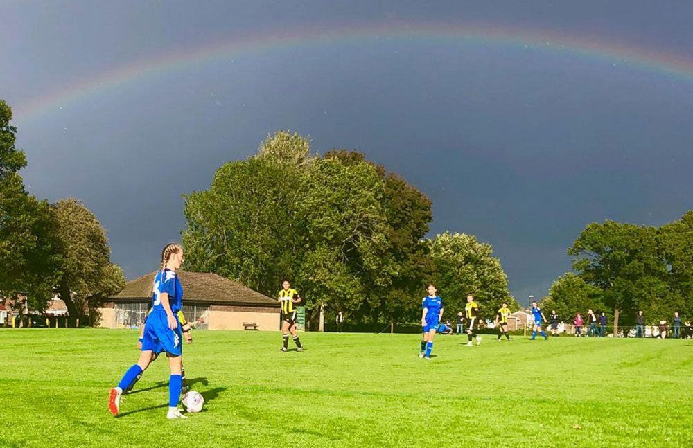 Lewes U-18s won under a rainbow