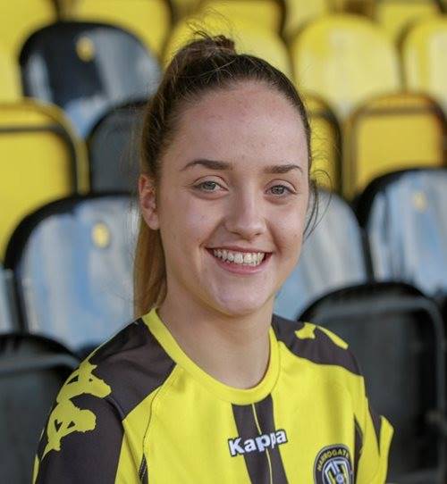 Grace Fpoyer's brace put Harrogate Town top.