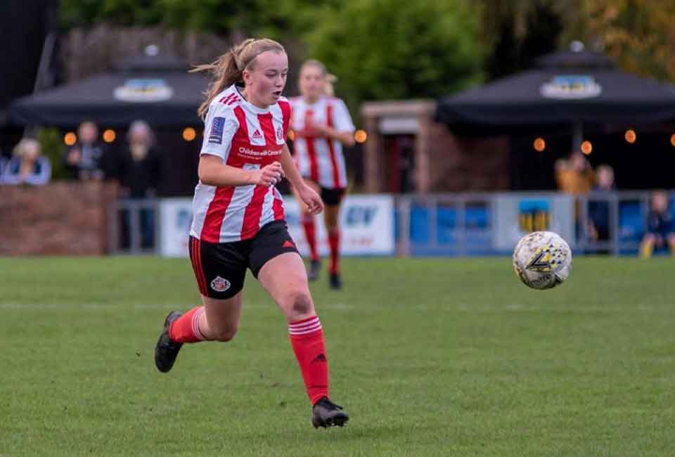 Jessica Brown scored twice to help Sunderland win in WFA Cup