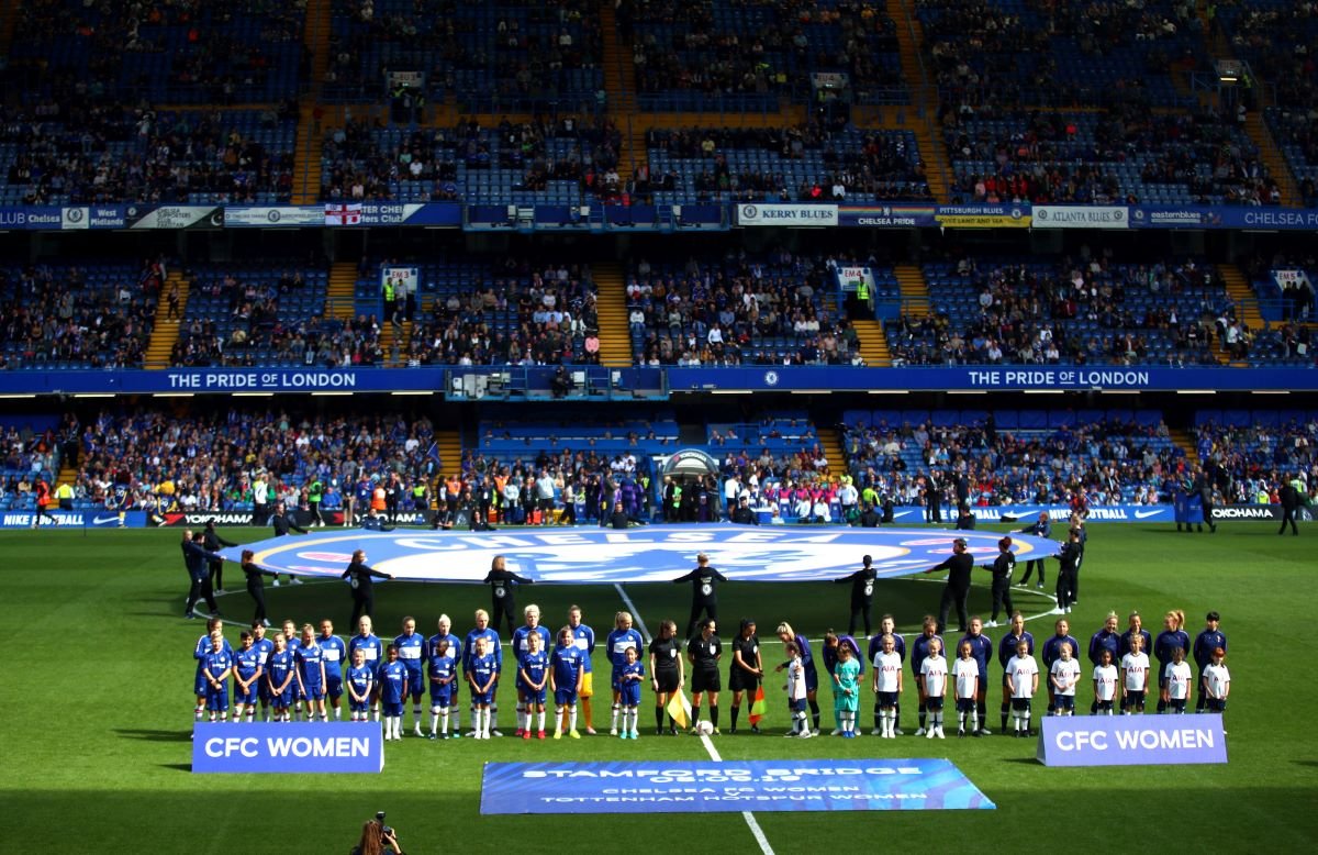 Stamford bridge hosted a big crowd for FA WSL action this season