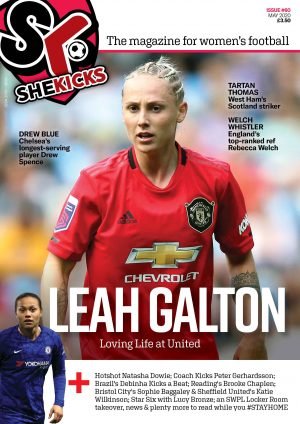 She Kicks Issue #60 cover featuring Leah Galton
