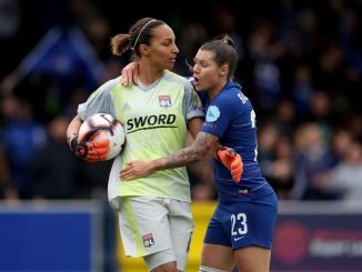 France goalkeeper Sarah Bouhaddi leaving Lyon