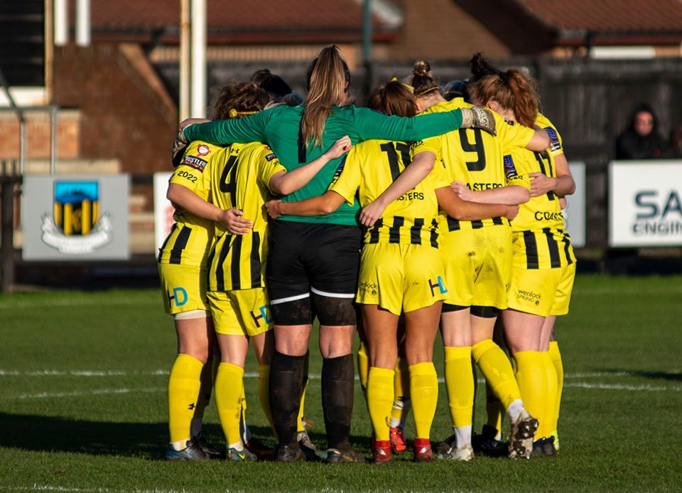 AFC Fylde Women in a huddle