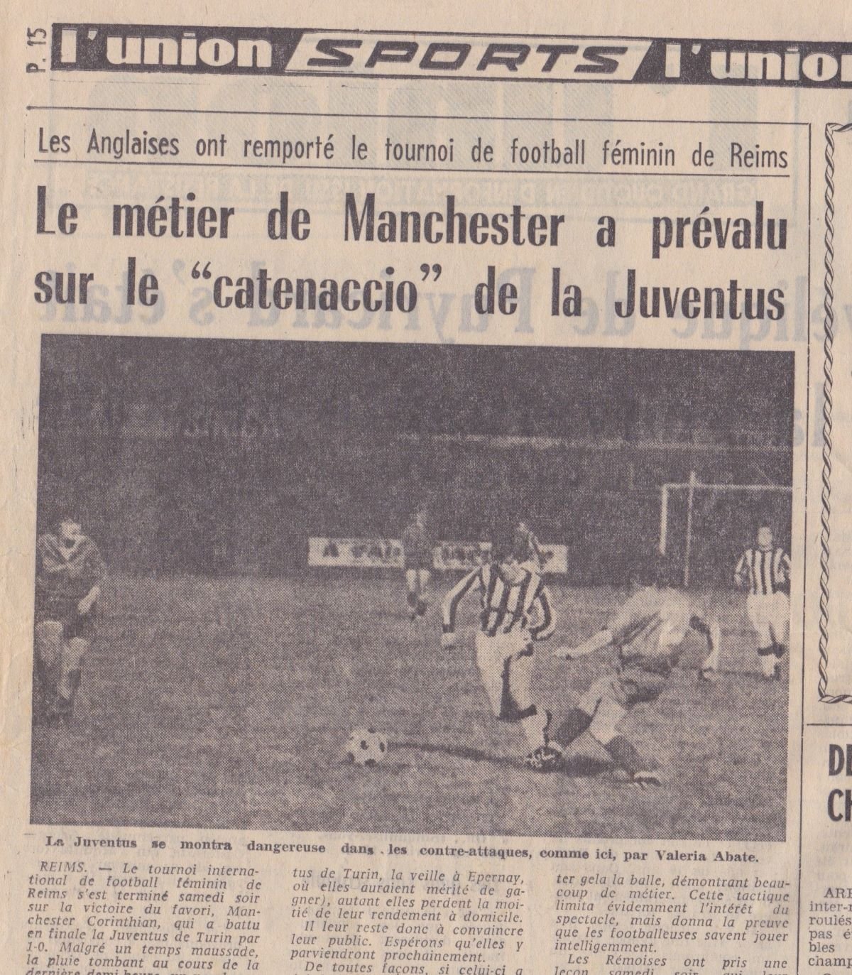 Newspaper coverage of the Reims final in 1970