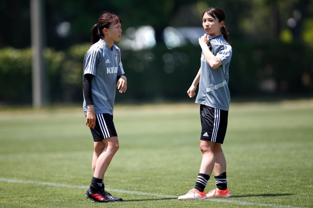 Japan players at a training camp