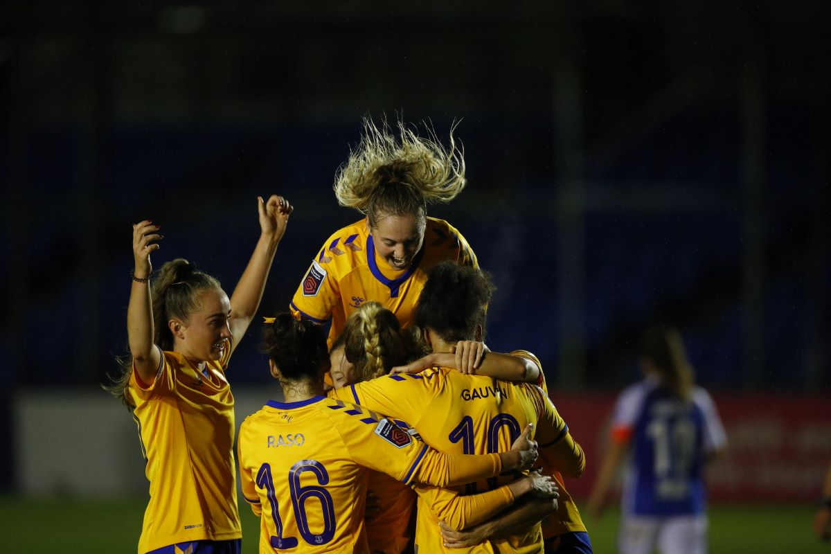 Everton celebrate a goal