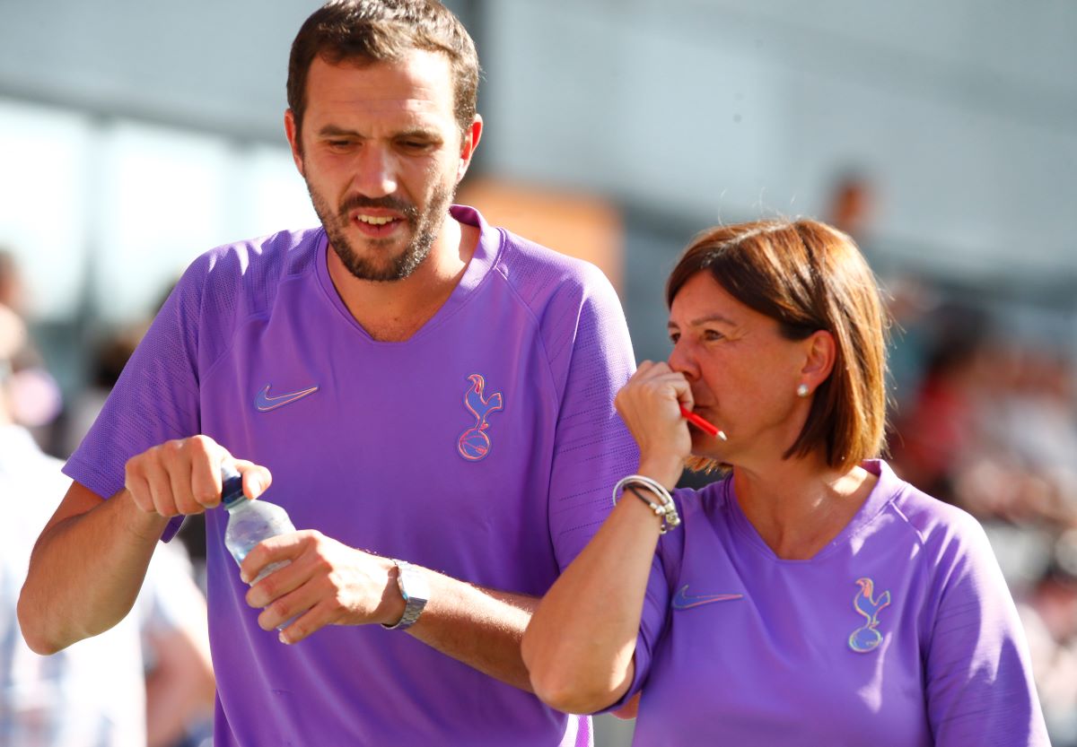 Spurs head coaches Juan Amoros and Karen Hlls