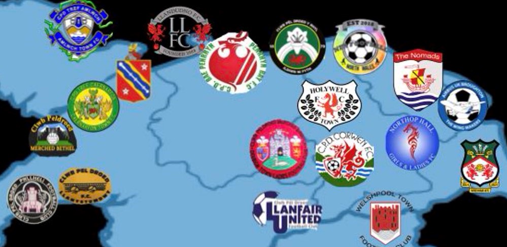 North Wales League team map