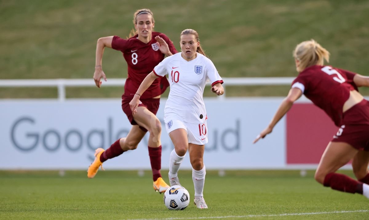 Fran Kirby during an England training game