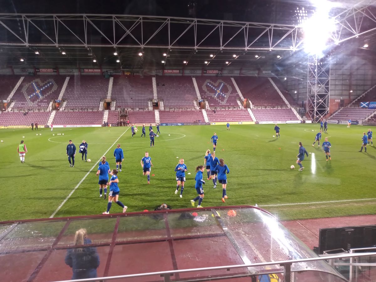 Scotland warm-uo at Tynecastle