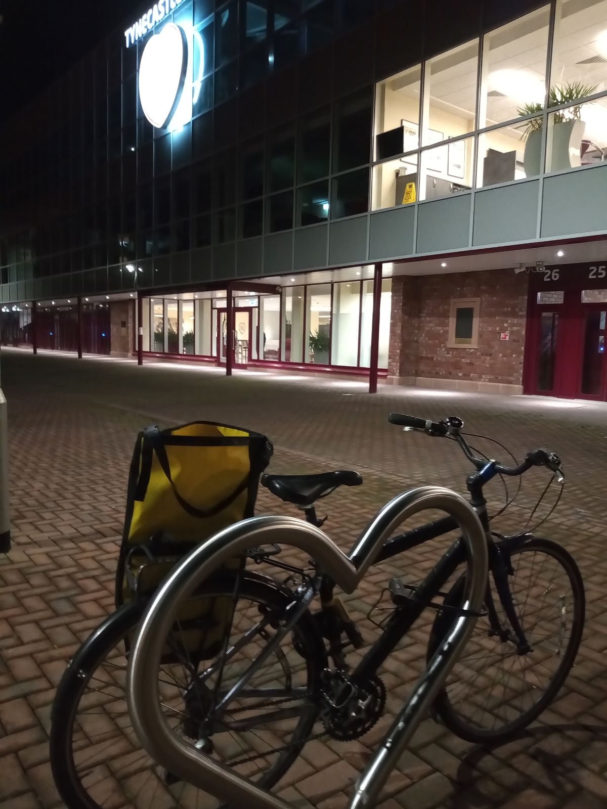 Bike parked outside Tynecastle park