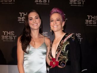 Alex Morgan and Megan Rapinoe at 2019 awards