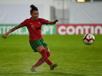 Portugal scorer, Ana Borges