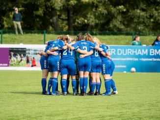 Durham Women's FC huddle