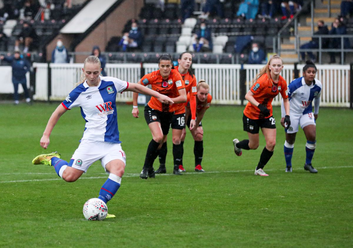 Elise Hughes scored twice for Blackburn