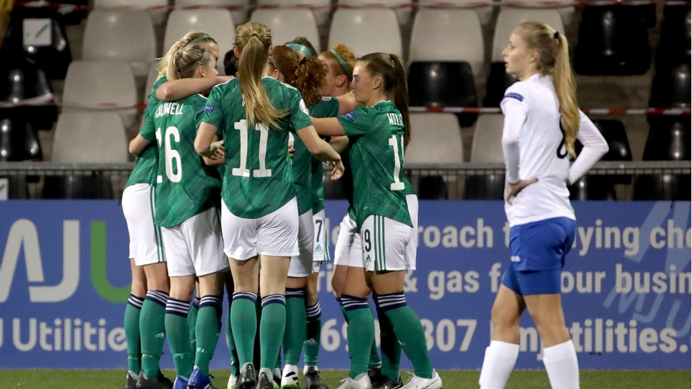 Northern Ireland players celebrate