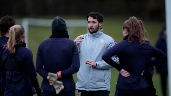Andy Spence with England U19s