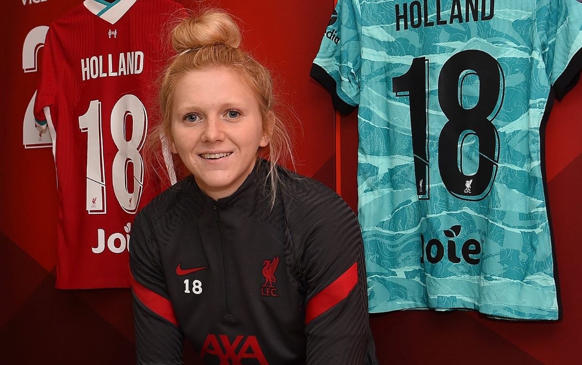 Liverpool's new signing, Ceri Holland