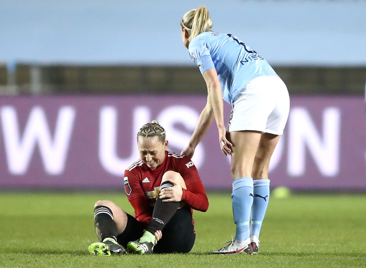 Leah galton suffers ankle injury