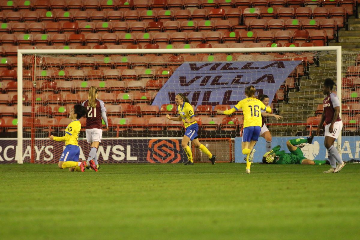 Brighton celebrate opening goal 