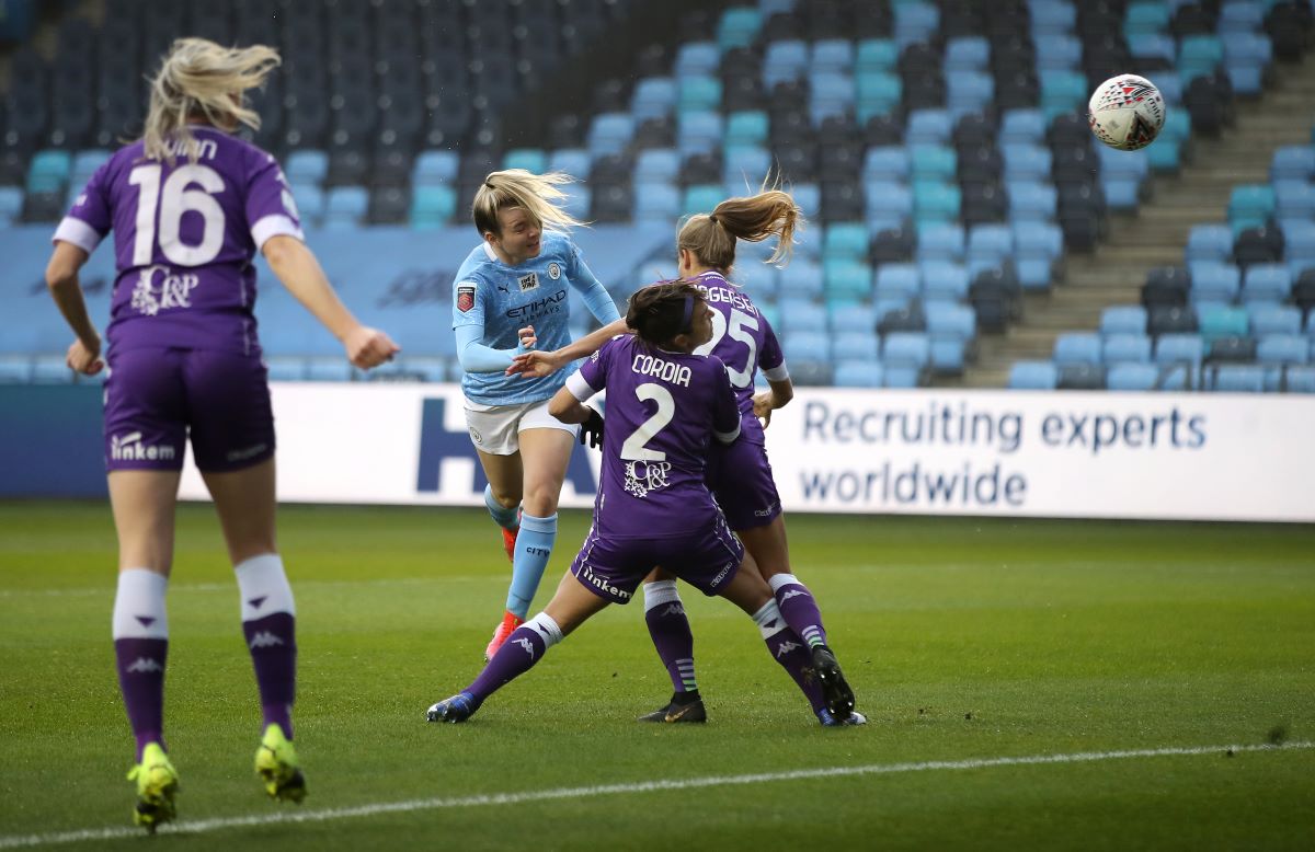 Man City's opening scorer, Lauren Hemp