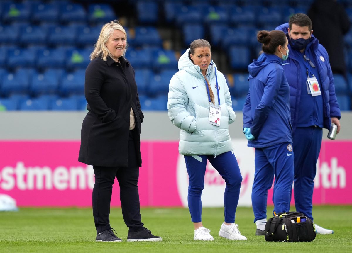 Chelsea's Emma Hayes and Fran Kirby