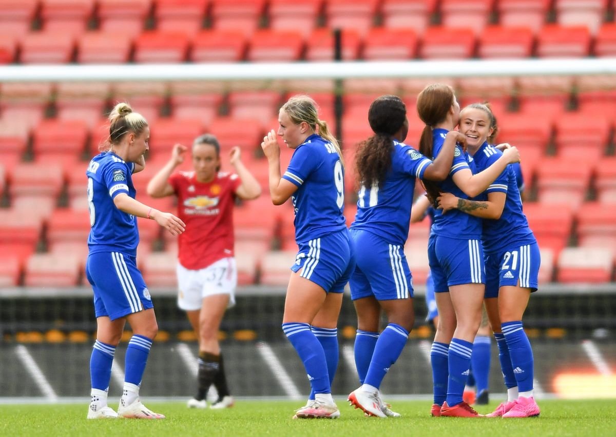 Leicester City celebra en Man Utd