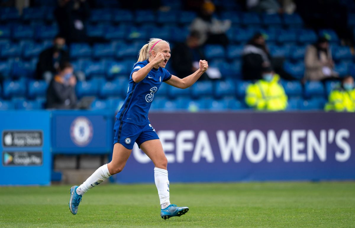 Pernille Harder del Chelsea celebra