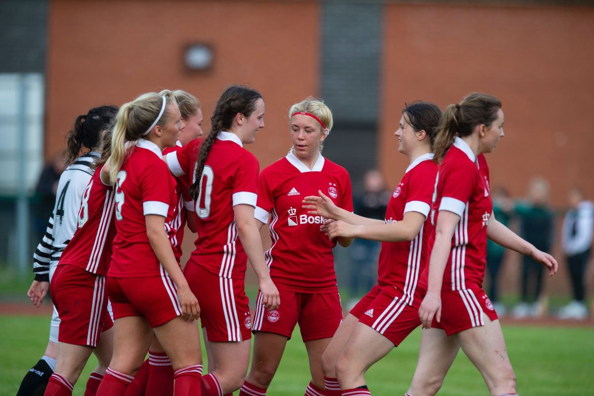 Aberdeen Women celebrate