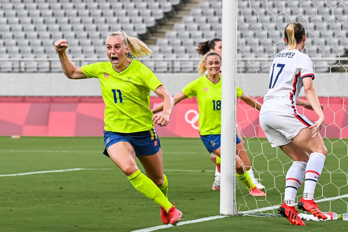 Stina Blackstenius got Sweden's opener v USA