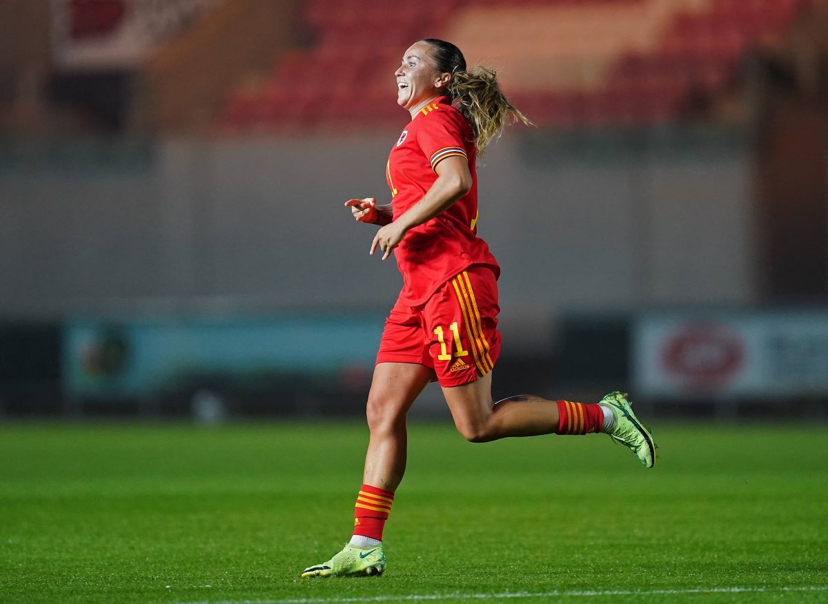 Wales' goalscorer, Natasha Harding