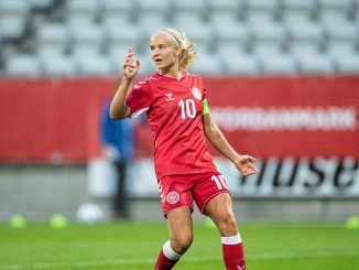 Denmark's new record goalscorer, Pernille Harder