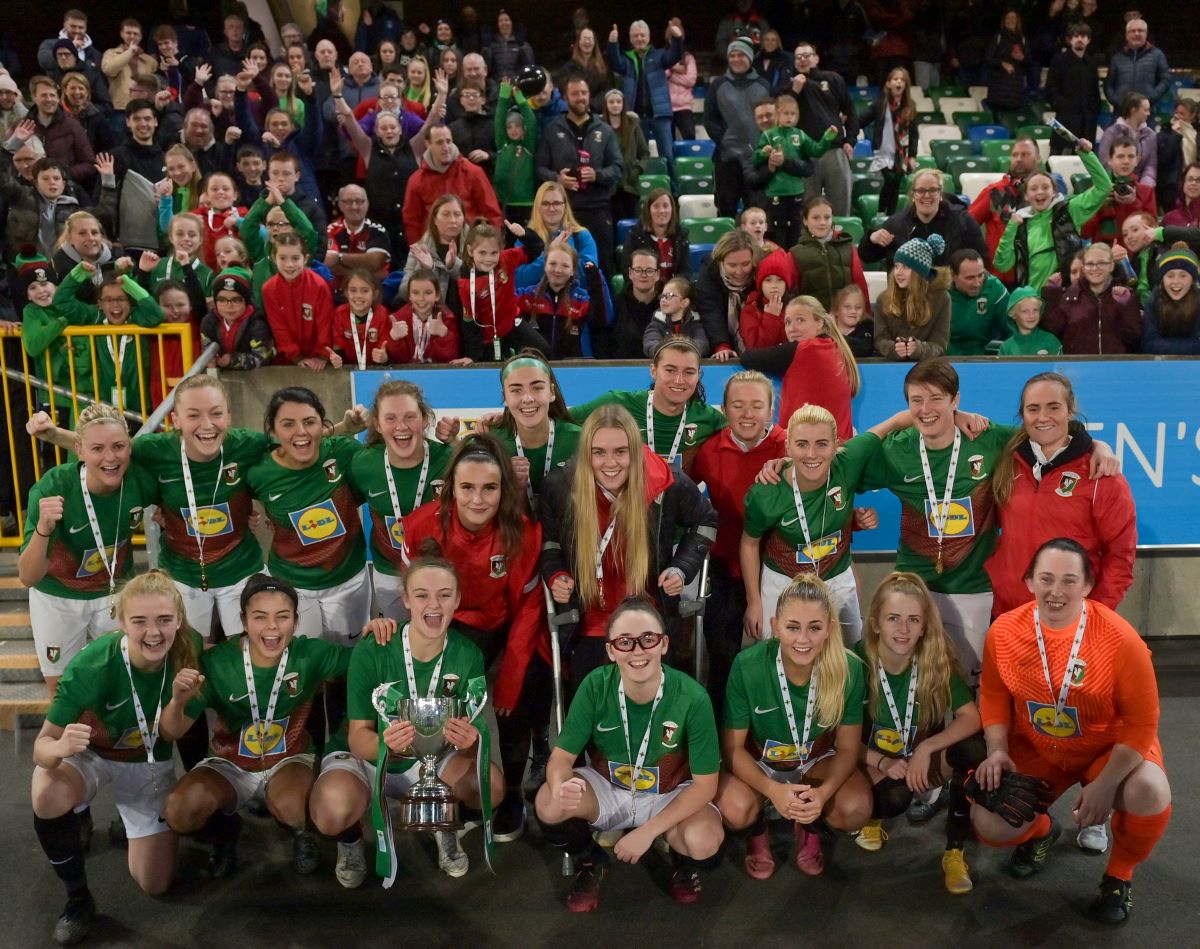 Glentoran with EIWC Cup