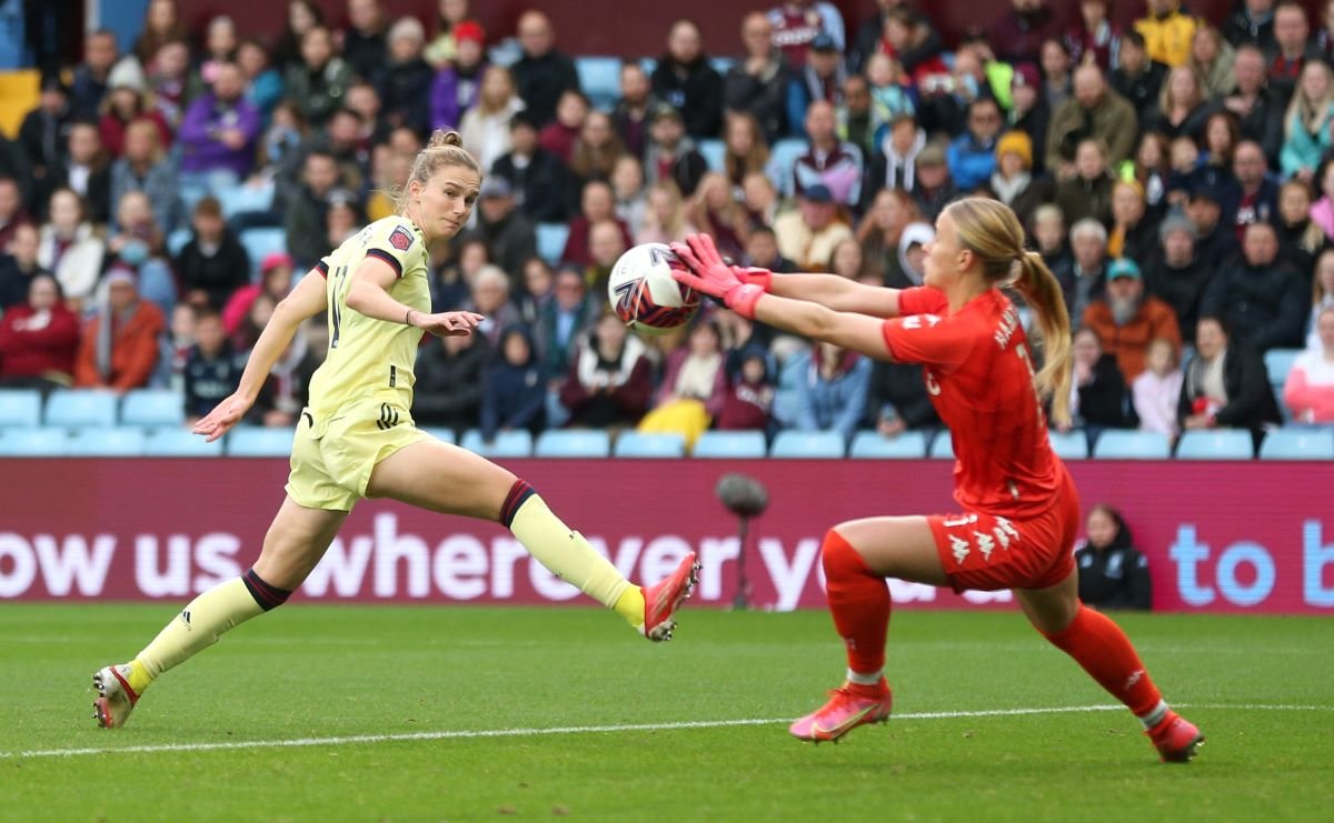 Arsenal won 4-0 at Villa Park