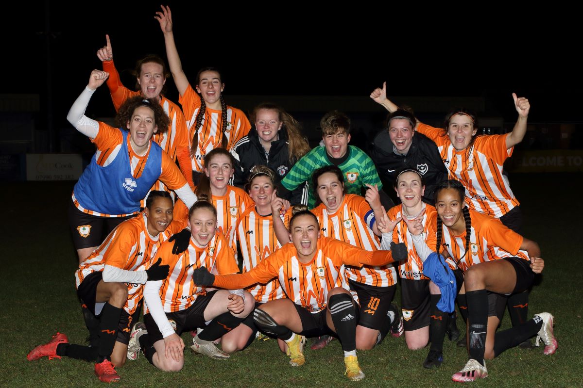 Ashford Town (Middx) celebrate causing a a cup shock