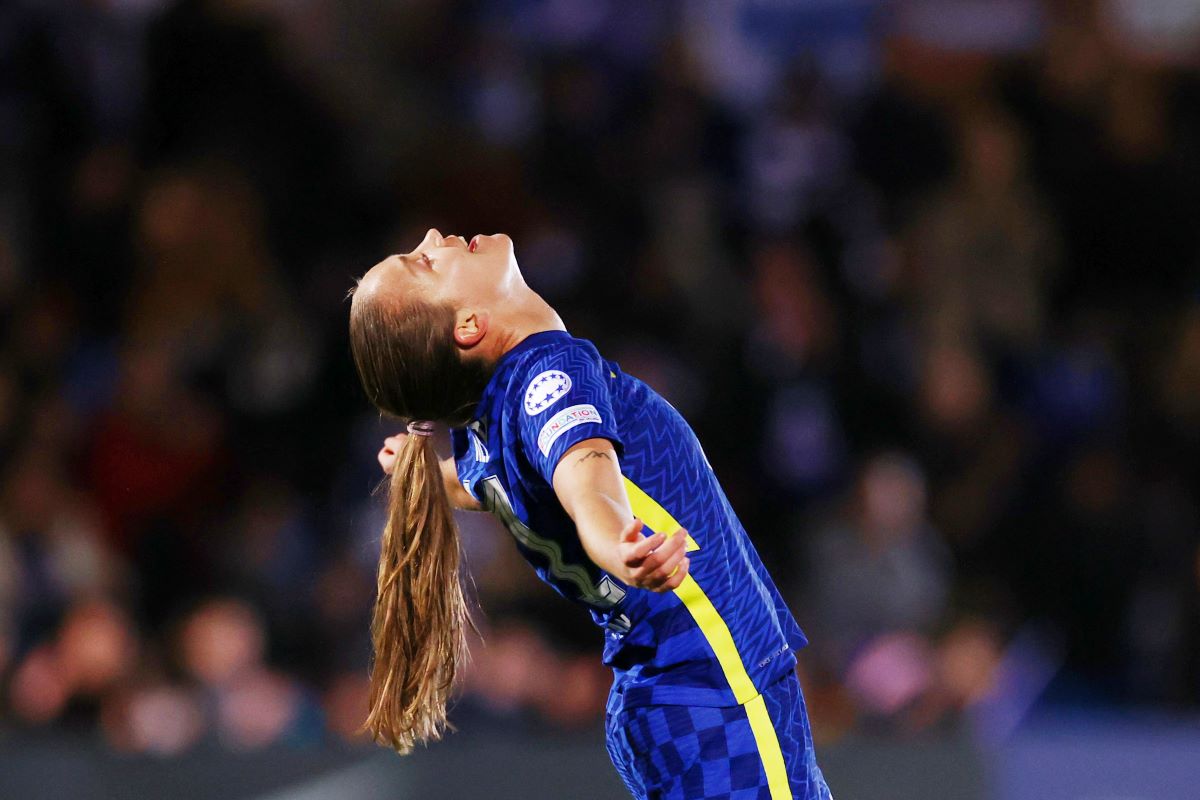 Guro Reiten of Chelsea looks on during the UEFA Women's Champions