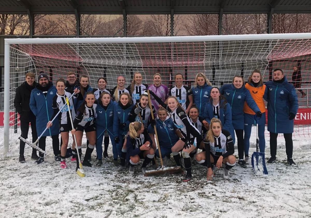 Newcastle United won in the snow