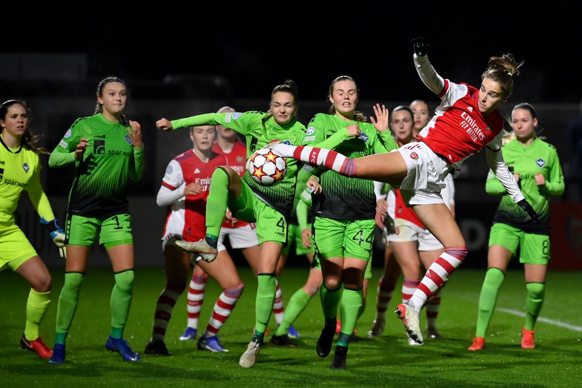 Arsenal were 3-0 winners over HB Koge in the UWCL