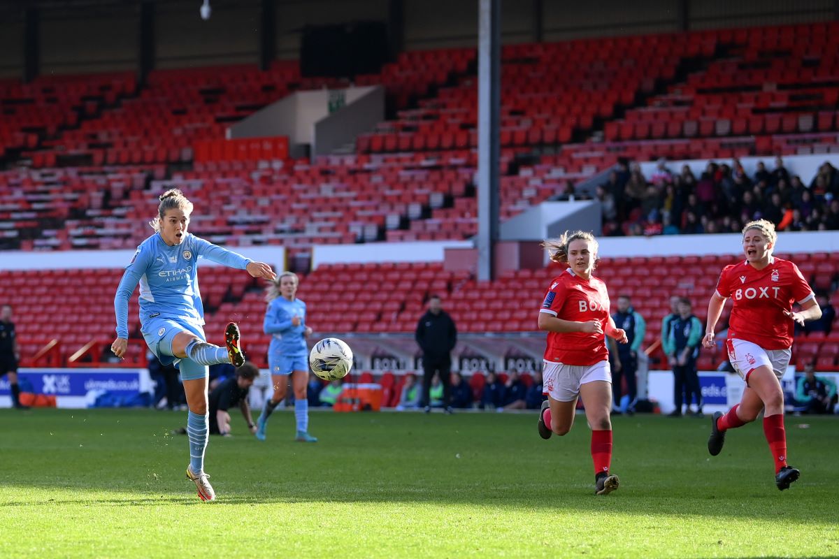 Manchester City won at the City ground in the Vitality Women's FA Cup