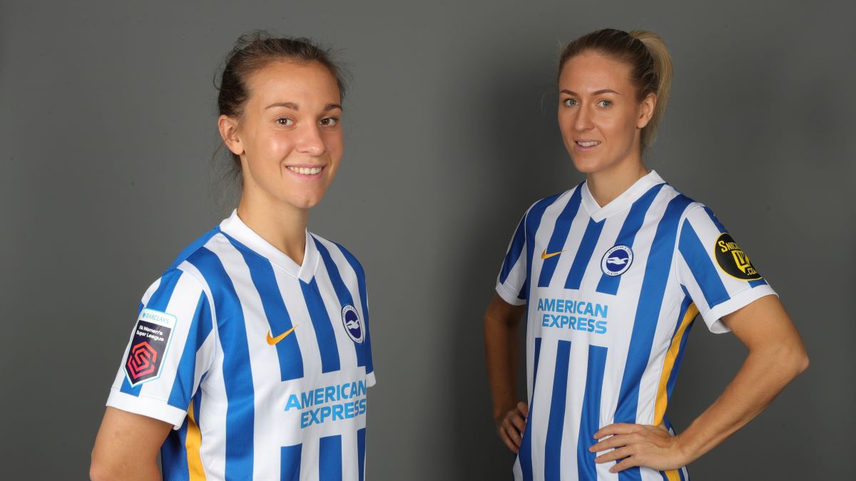 Brighton's new signing Julia Zigotti Olme and Emma Kullberg