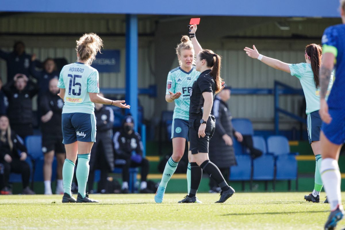 Leicester City's Sophie Howard sent off at Chelsea