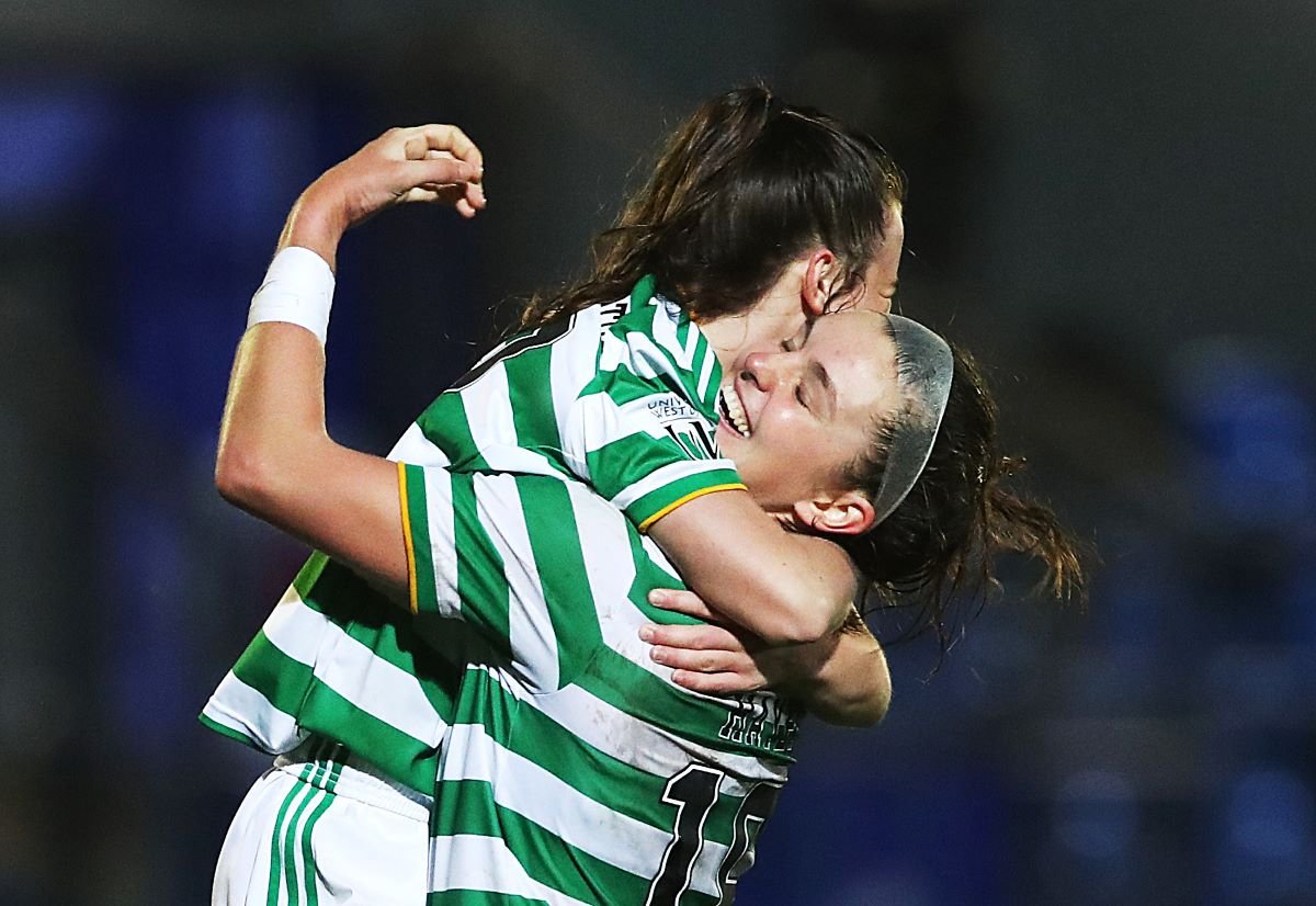 Caitlin Hayes de Celtic consiguió un gol tempranero contra Hearts