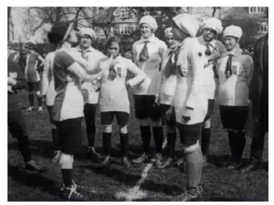 Earliest footage of UK women's football match