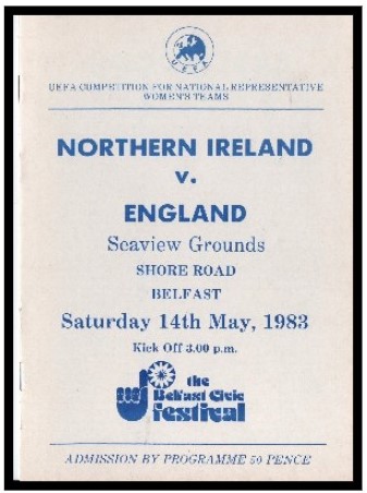 England v Northern Ireland match programme